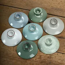 汝窯 陶器製 三才茶碗用 蓋子【小型・茶器アクセサリー】