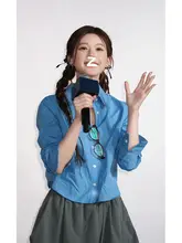 グレー花苞デザインのハイウエストAラインミニスカート【秋冬・学院風・シルエットが美しい】