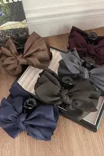 春にぴったりの大きなリボンヘアクリップ【布製・シャーククリップ・女性用】