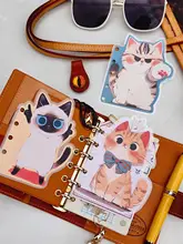 猫デザインの5孔分隔ページ【活用手帳用・手作り・プラスチック封入】