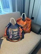 日本製刺繍タッセル付きキャンバスバッグ エコバッグ
