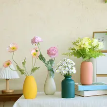 おしゃれな小花瓶と人工花【ナチュラルデコレーション・リビングや玄関に最適】（セットアップ対応）