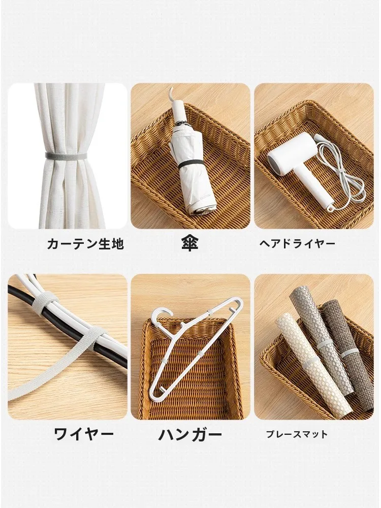 デスク用ケーブル整理バンド：マジックテープでパソコン配線を確実に固定