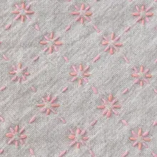 米字纹刺繍材料キット【コットンリネン素材・手作り用】