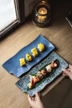 陶製 長方形盛り皿【寿司・刺身・焼き鳥用】