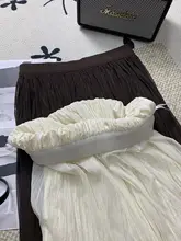 金糸ベルベットのネット生地ハーフスカート【秋冬用・ハイウエスト・Aライン・ベージュ】