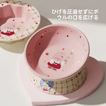 陶製のウサギデザインの猫用ボウル【食事・飲水用・デザイン性抜群】