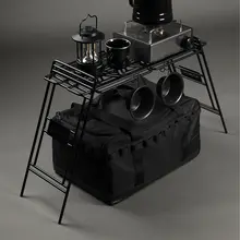 BLACKDOG アウトドア携帯型金属収納スタンド【折りたたみ式・バーベキュー・キャンプ用】