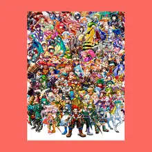 二次元ゲームデザインの壁掛け装飾ポスター【寝室・アニメ・ゲームホール用】