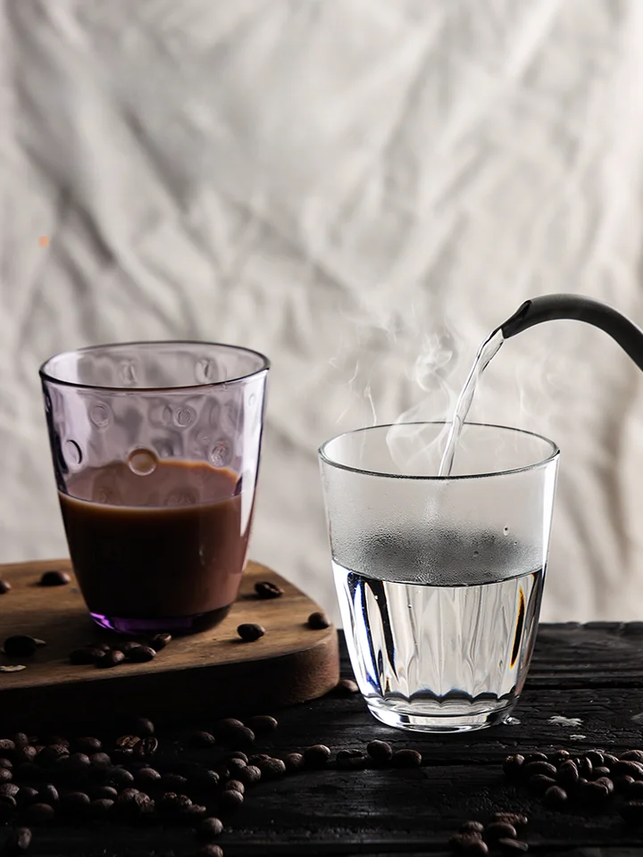 耐熱透明強化ガラスカップ コーヒーカップ お茶カップ ミルクカップ 水カップ レストラン ホテル 専用