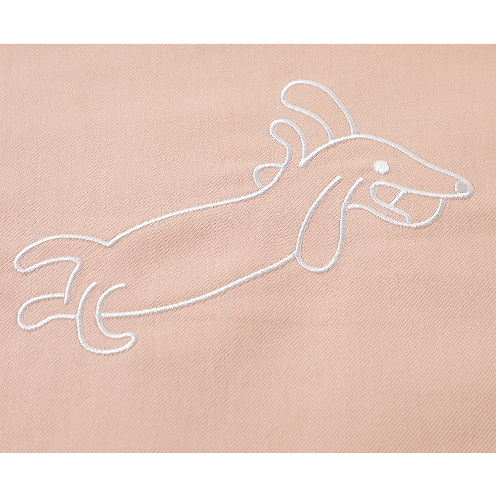 犬刺繍デザインのストライプワイドパンツ：高腰・カジュアルスタイルの実用性とサイズガイド