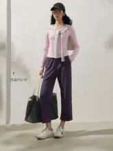 高腰の速乾フィットネスパンツ【レディース・ストレート・フィット・休暇用】