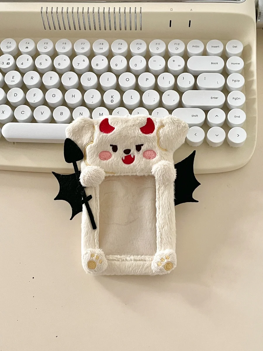 かわいいエンジェル＆デビルのぬいぐるみカードケース：韓国インスタ風で小カードを美しく展示