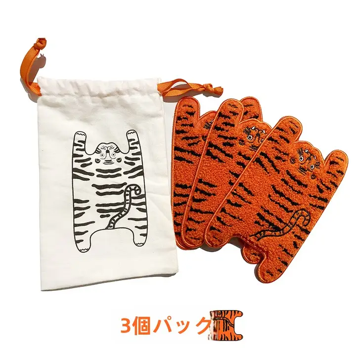 RUOYUSTUDIO オリジナルデザインの虎モチーフ コースター