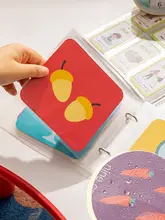 透明大容量のカード収納アルバム【幼児用・イラストデザイン・識字カード用】