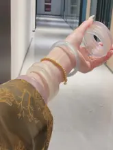 白月光デザインの女性用玉髄マラカイトブレスレット【国風・猫目・誕生日ギフト対応】
