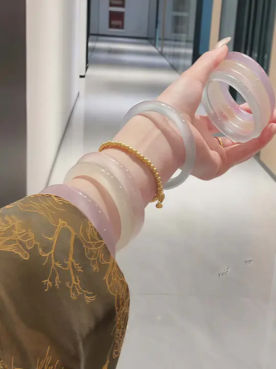 白月光デザインの女性用玉髄マラカイトブレスレット【国風・猫目・誕生日ギフト対応】