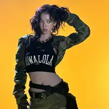 迷彩柄フード付き短丈ジャケット【Chicなデザイン・コーディネートに最適】