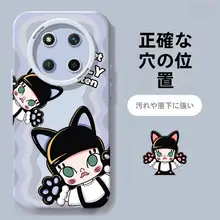 Honor X60用 シリコン製スマホケース【全面保護・可愛い猫デザイン・Huawei X50GT対応】