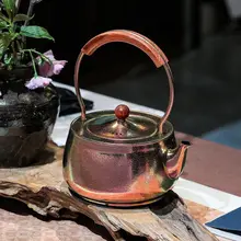 TAIC 純チタン製 お茶用ポット【老白茶対応・明火電陶炉・アウトドア焚き火用】