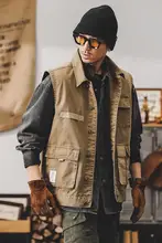 アメリカンスタイルの厚手ヴィンテージ工業ジャケット【秋用・アウトドア・多ポケット】
