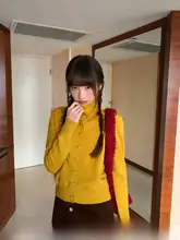 リバーシブルニットカーディガン【秋冬用・ボタン付き・ふんわり柔らか】