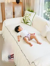 涼感があり通気性に優れたソファカバー【クリーム色・夏用・雰囲気作り】