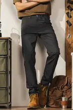 メンズ アメリカンスタイル デニムストレートパンツ【春秋用・工装・ストレッチ素材】