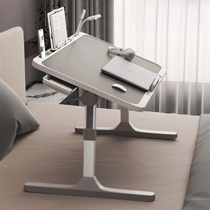 ベッド上の小さなテーブル 学生 用 家庭 寝室 折りたたみ 高さ調整 シンプル ノートパソコン作業に最適