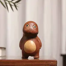 かわいいデザインの木製ドラゴン置物【ユニークなデスクトップ装飾・贈り物に最適】