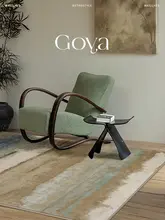 リビングラグ ヴィンテージ アメリカン風 フレンチ風 上品 リビング 寝室 ベッドサイド 「Goya」