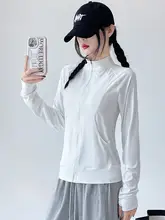 フィットしたUVカット効果のある氷絲ヨガウェア【アウトドア用・長袖・快適なストレッチ】