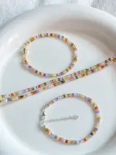 カラフルな夏のブレスレット【虹色ヘ石・デザインアクセサリー】