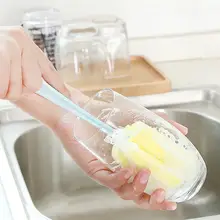 長柄スポンジ洗浄ブラシ【マグカップ・哺乳瓶・茶杯用・ガラス瓶洗浄に最適】
