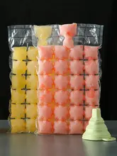 使い捨て氷袋 自封式 密封アイスキューブトレイ【家庭用・氷のボール製作・便利な製氷器】