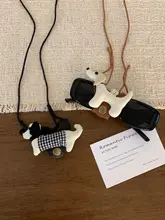 可愛い犬デザインの長めの眼鏡クリップ【携帯用・ネックレス型収納アクセサリー・レディース】