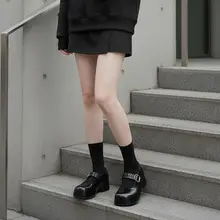 春季用 フレンチスタイルのマリジェンシューズ【内増高・粗いヒール・レトロデザイン・浅口】