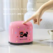 可愛いデザインのミニデスクゴミ箱【ふた付き・収納に便利】