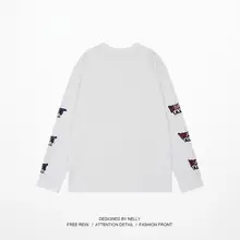 オーバーサイズ長袖Tシャツ【春秋用・コットン・無地デザイン・男女兼用】