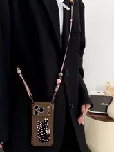シンプルでおしゃれなスマホショルダーストラップ【調整可能・滑らかな紐・斜め掛け対応】