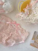 フラワープリントリボン付き 愛らしいレーストライアングルパンツ【透湿・薄手・夏用】
