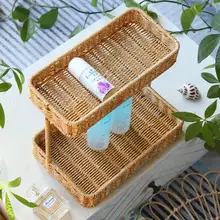 洗面所用 仿藤化粧品収納ラック【軽やかで上品なデザイン】