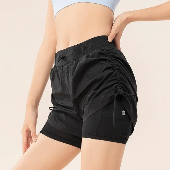 361° 夏用薄手ランニングショートパンツ【防止走光・ヨガ対応】（セットアップ対応）