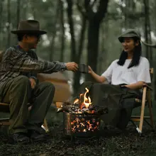 焚火台 アウトドア バーベキュー キャンプ ポータブル 折りたたみ 炭火焼き