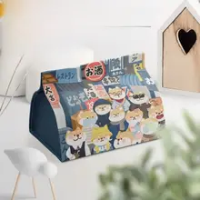 動物デザインのティッシュボックス【リネン・家庭用・車用・トイレ用】