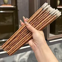 天然ココナッツ製 滑り止め木製箸【牛角・貝殻手作り・10組入り】