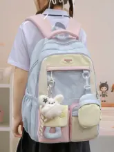 通学リュック 痛バッグ レディース 女子中学生 黒 モノトーン シンプル 大容量 汚れにくい おしゃれ インスタ映え