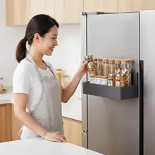 マグネット式多機能調味料収納ラック【壁掛け・キッチン用・マルチレイヤー】