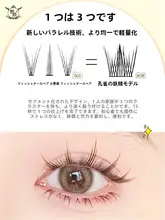 夢鹿 10列大容量100束 自然濃密分段式つけまつげ【女性用・毛細軸タイプ】