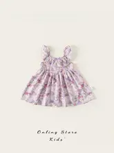 女の子用の可愛いワンピース【夏用・フリル付き・子供服】